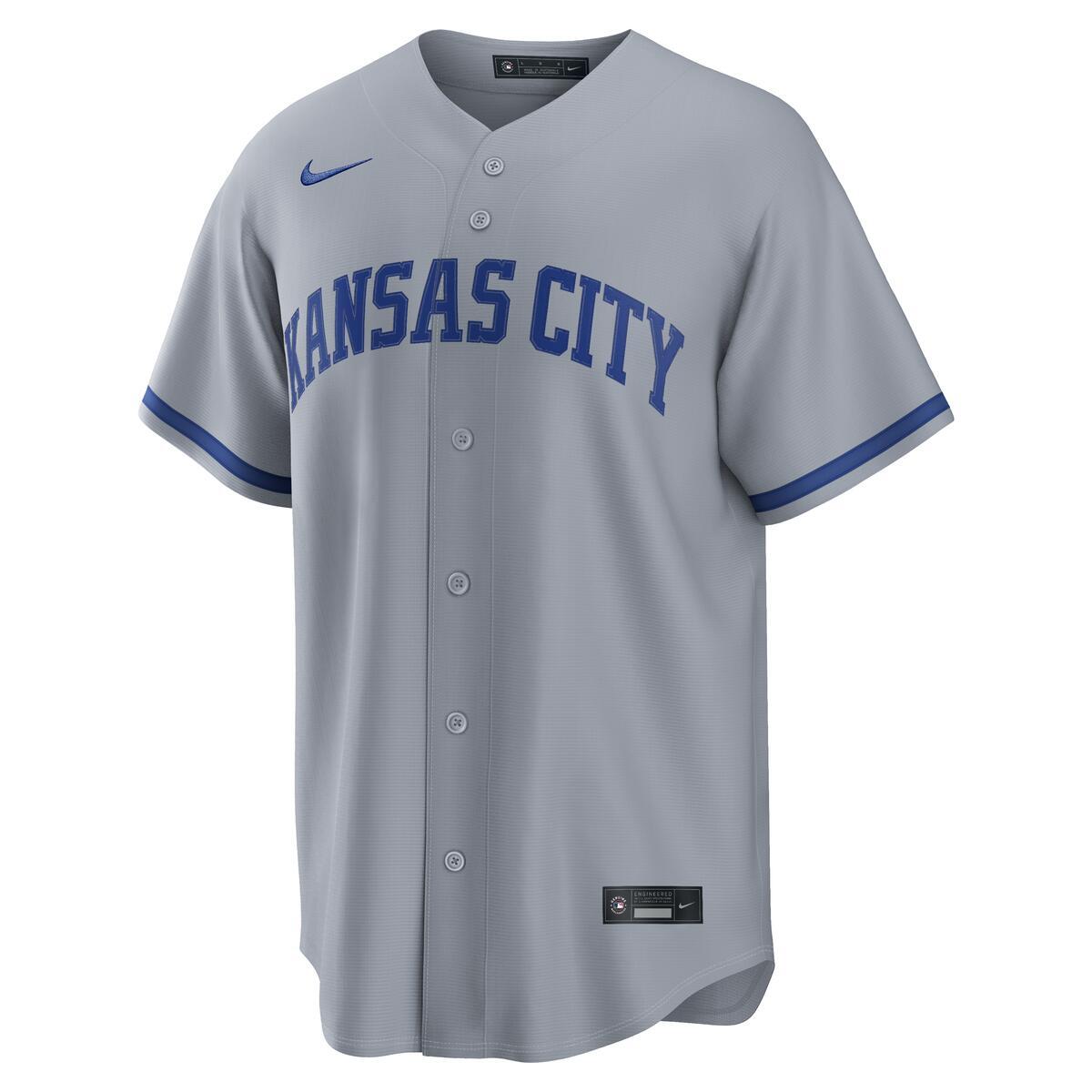 Kansas City Royals Bobby Witt Jr. Nike Cloud Gray Replica Jersey