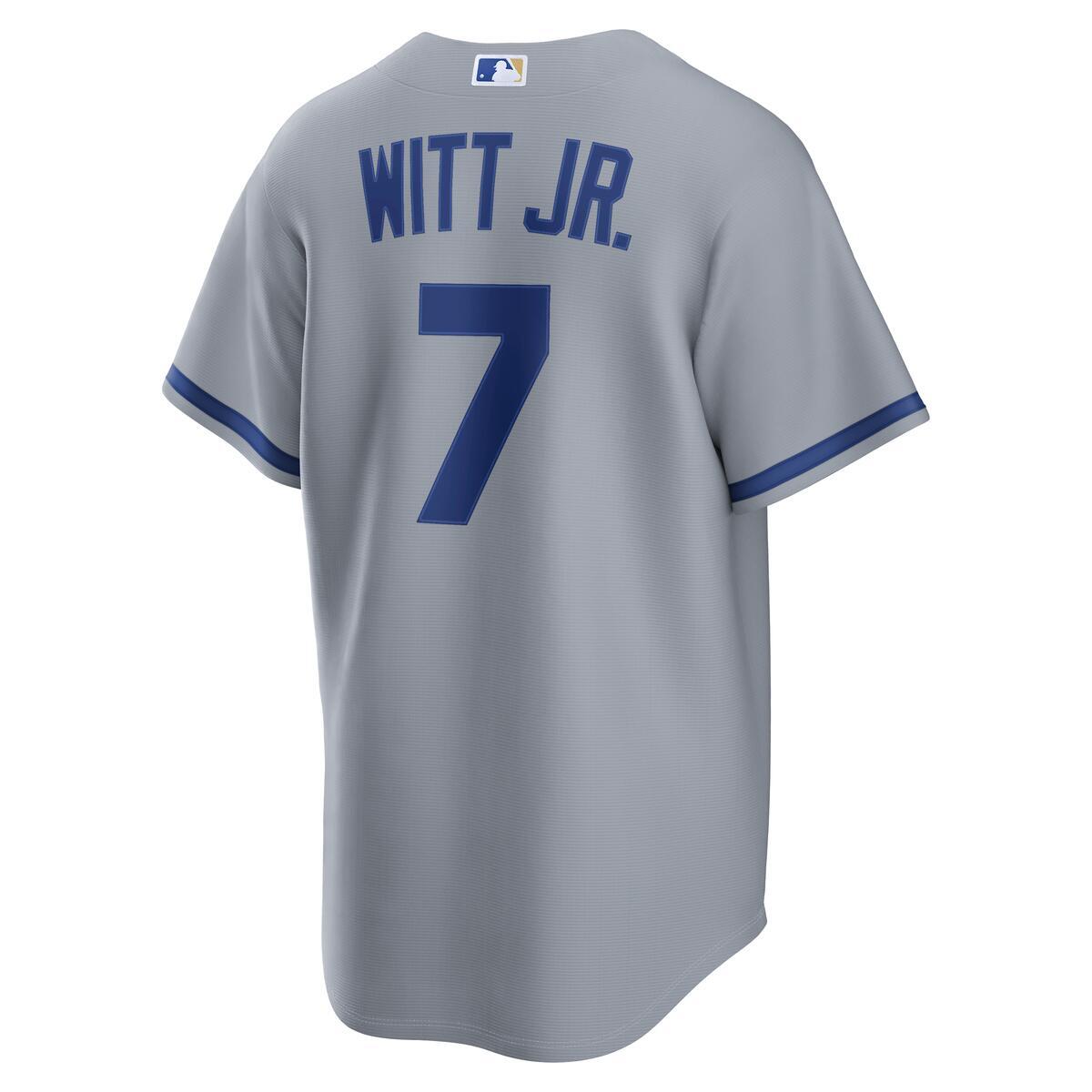 Kansas City Royals Bobby Witt Jr. Nike Cloud Gray Replica Jersey
