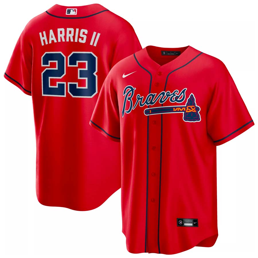 Atlanta Braves Michael Harris Nike Red Alternate Replica Jersey