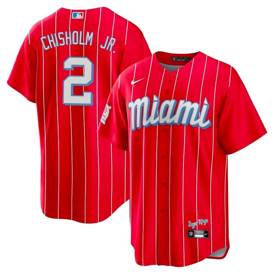 売れ筋商品|||ナイキ Tシャツ トップス レディース Men's Jazz Chisholm Red Miami Marlins City Connect Name and Number T-shirt Red Miami Marlins Jazz Chisholm Jr. Nike Red City Connect Player