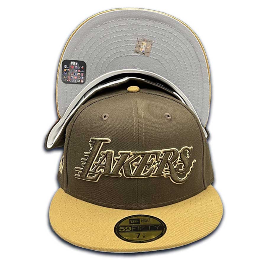 Los Angeles Lakers Brown Two Tone 17x Champs Patch Gray UV NBA