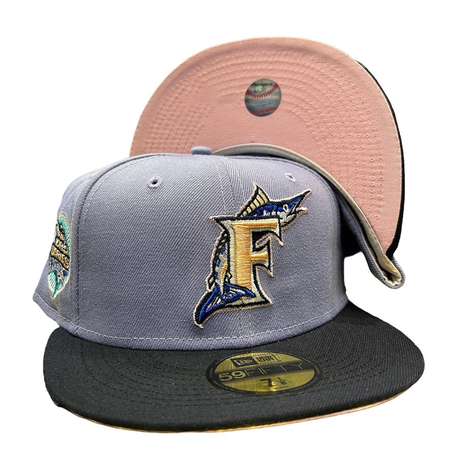 Florida Marlins Lavender Two Tone 2003 World Series Champions Patch Pink UV New Era 59FIFTY Fitted Hat