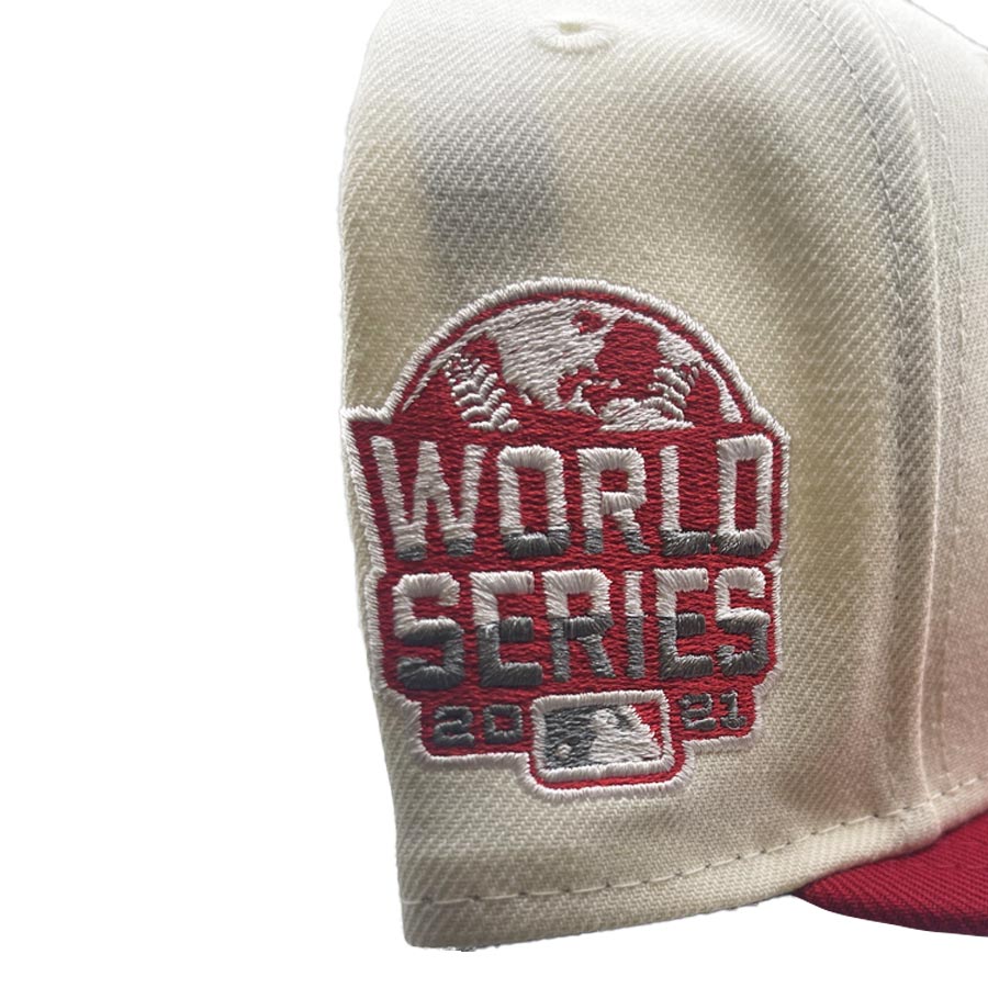 Atlanta Braves Chrome Two Tone 2021 WS Patch Gray UV 59FIFTY Fitted Hat