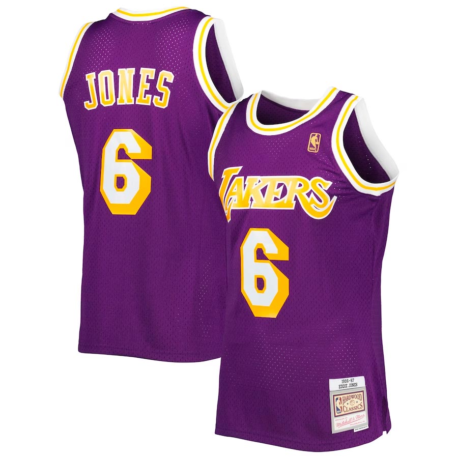 Los Angeles Lakers Eddie Jones Mitchell & Ness 1996-97