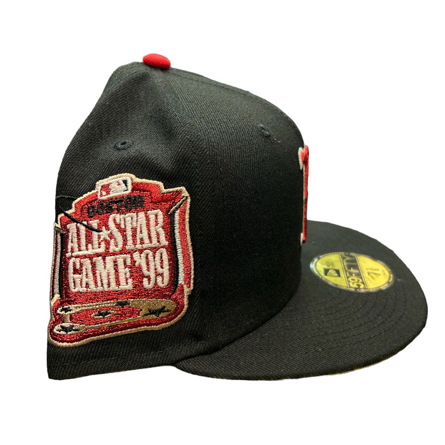 Boston Red Sox Black 90s Movie Pack 1999 ASG Patch Gray UV New Era 59FIFTY Fitted Hat