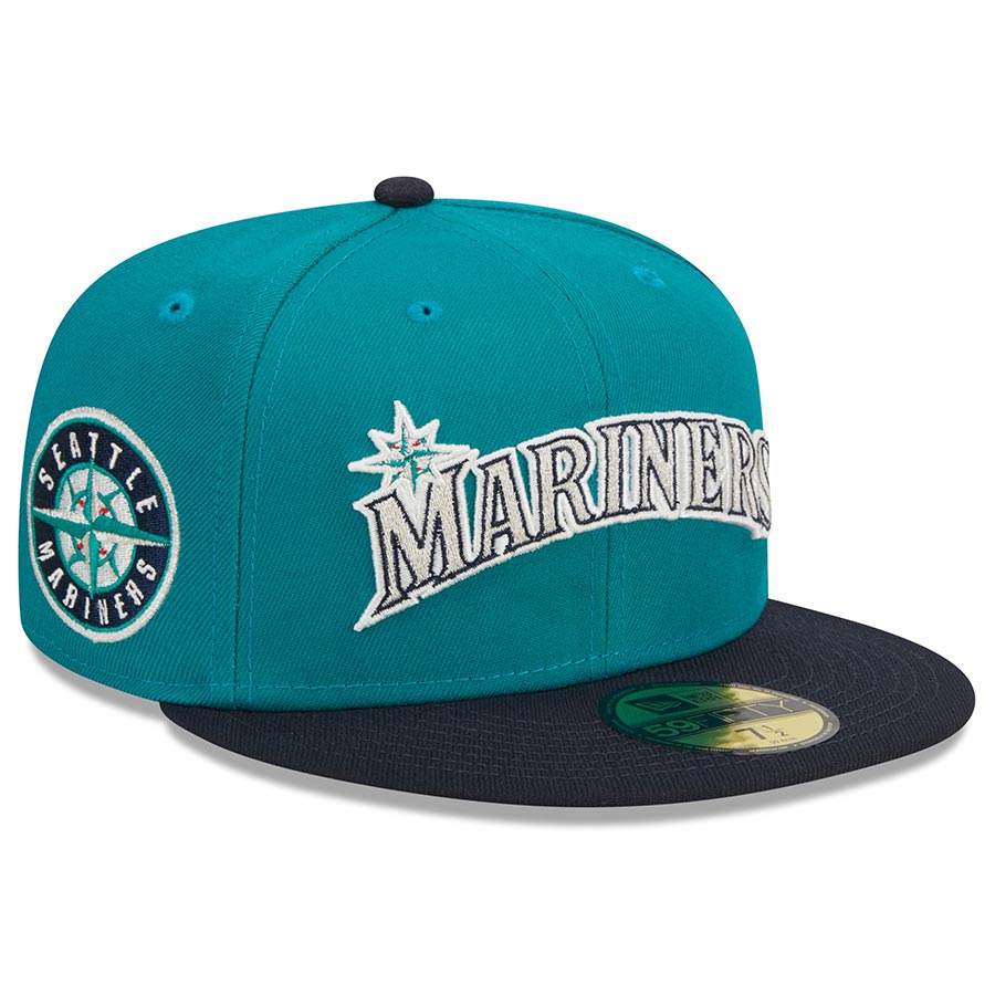 Seattle Mariners Teal Two Tone Retro Script Green UV 59FIFTY  display picture 2