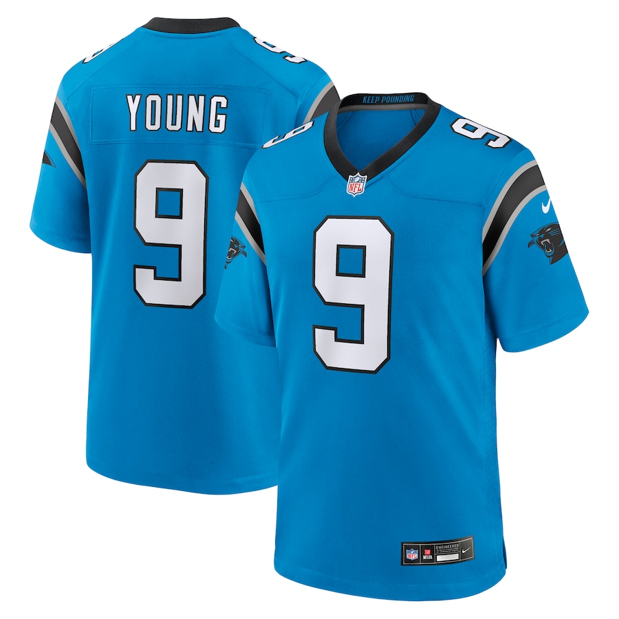 Carolina Panthers Bryce Young Blue Nike Game Jersey