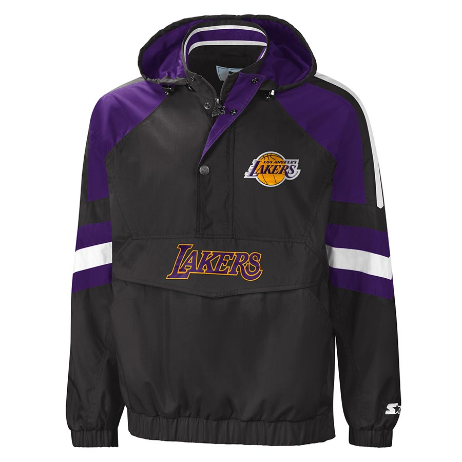 LAKERS STARTER ジャケット 2XL パープル This Los Angeles Lakers Black Purple Starter Half Zip Up
