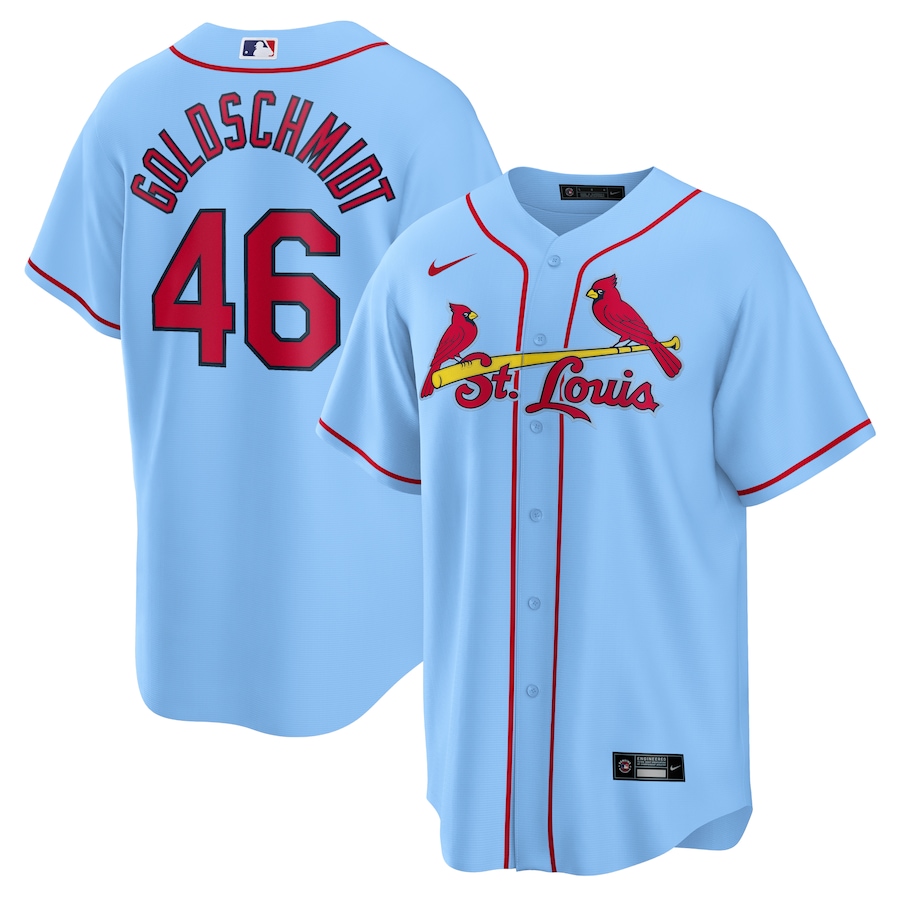 St. Louis Cardinals Paul Goldschmidt Light Blue Alternate Nike Jersey