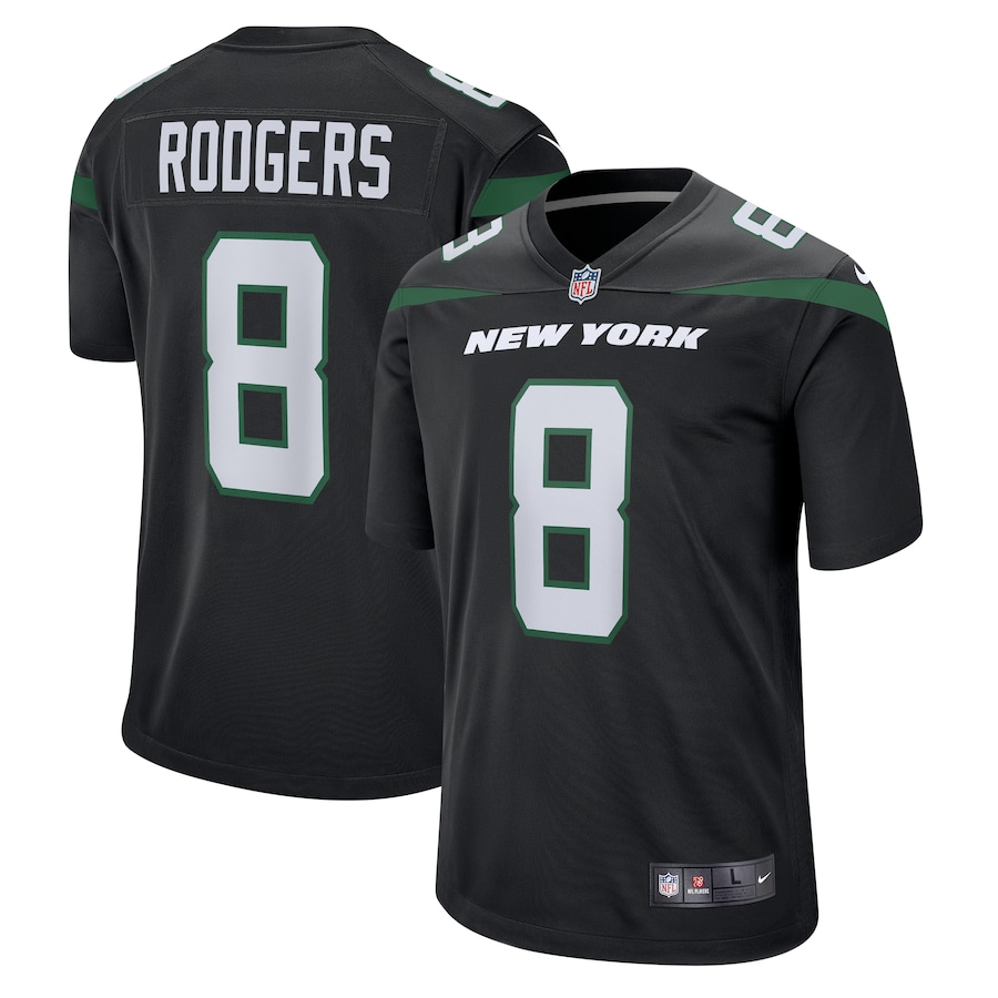 ユニフォーム New York Jets NFL Jersey Aaron Rodgers Amazon.com: Aaron Rodgers New York Jets #8 White Kids Youth 8-20