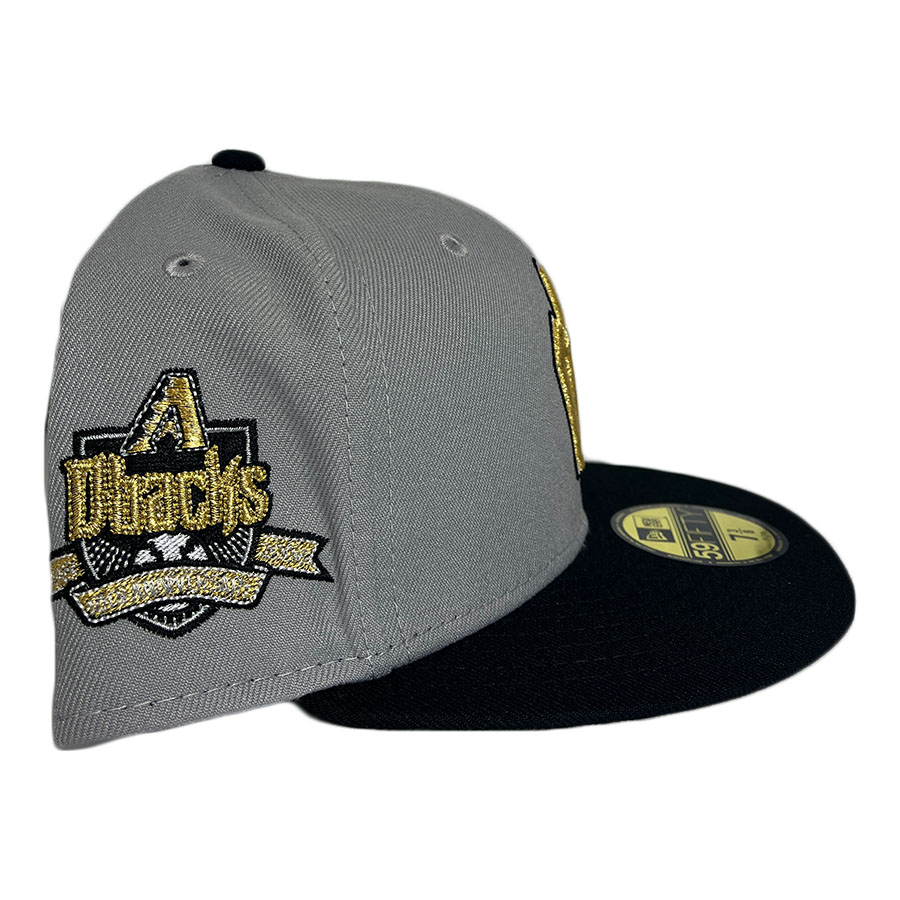 Arizona Diamondbacks Gray Two Tone Gold Flake Collection 10th Anniversary Patch UV 59FIFTY Fitted Hat