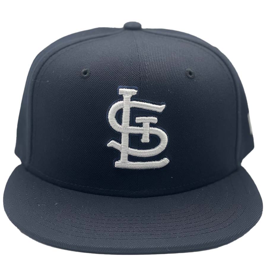 帽子 CACHALOT LP 59FIFTY NEW ERA NAVY St. Louis Cardinals Dark Navy Blue and White Basic STL Navy Blue