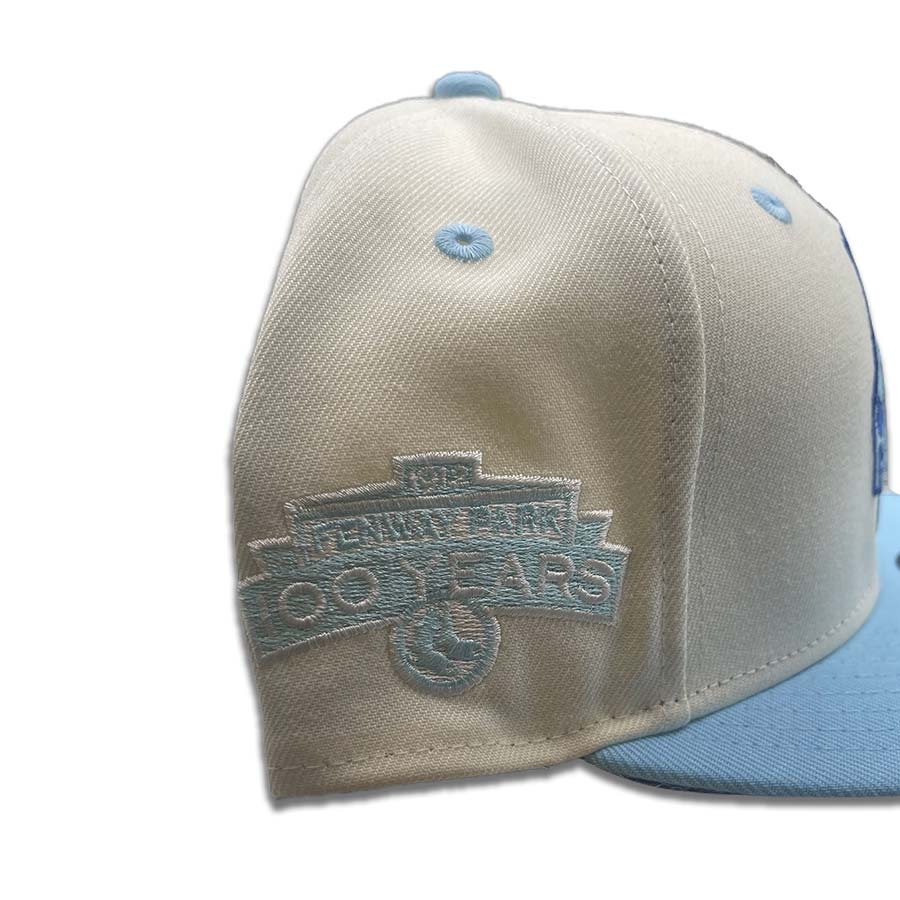 Boston Red Sox White "Drippy Ice" PCB 100 Years Patch Blue UV 59FIFTY Fitted Hat