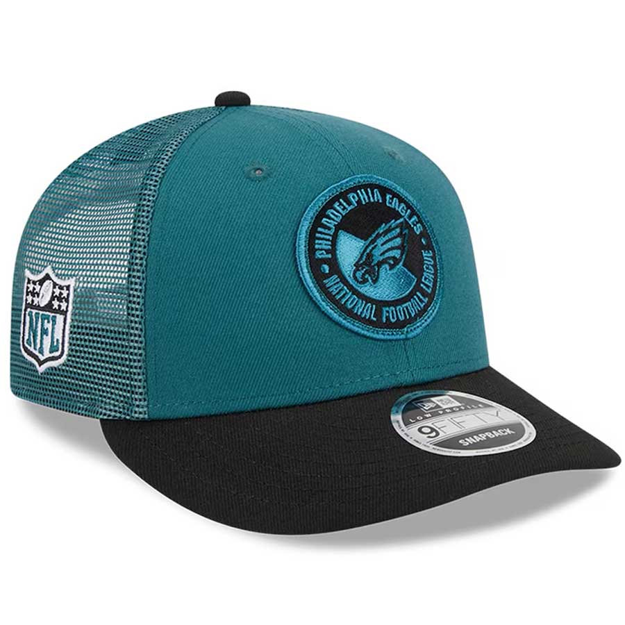 Philadelphia Eagles 2023 NFL Sideline Midnight Green and Black New Era Low Profile 9FIFTY Snapback Hat