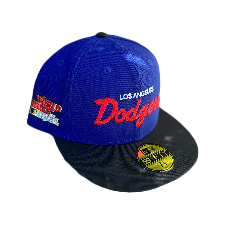 Los Angeles Dodgers Blue Friday Night Binge 1981 WS Patch Baby UV New Era 59FIFTY Fitted Hat