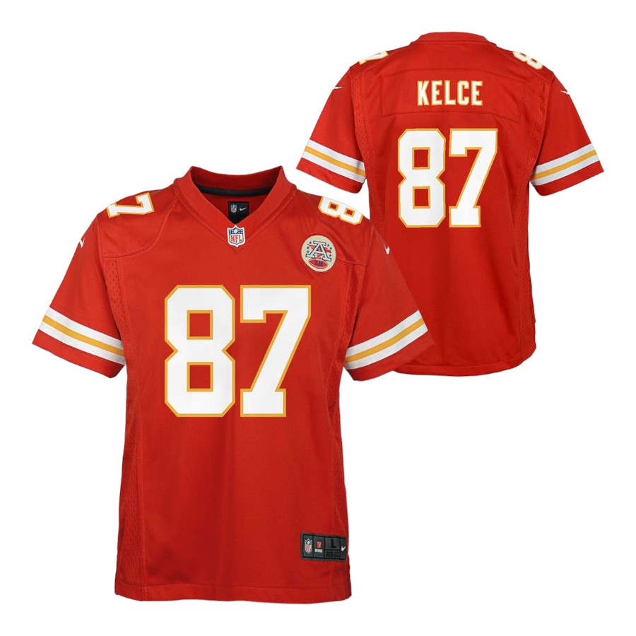 Youth Kansas City Chiefs Travis Kelce Red Game Jersey | Pro Image