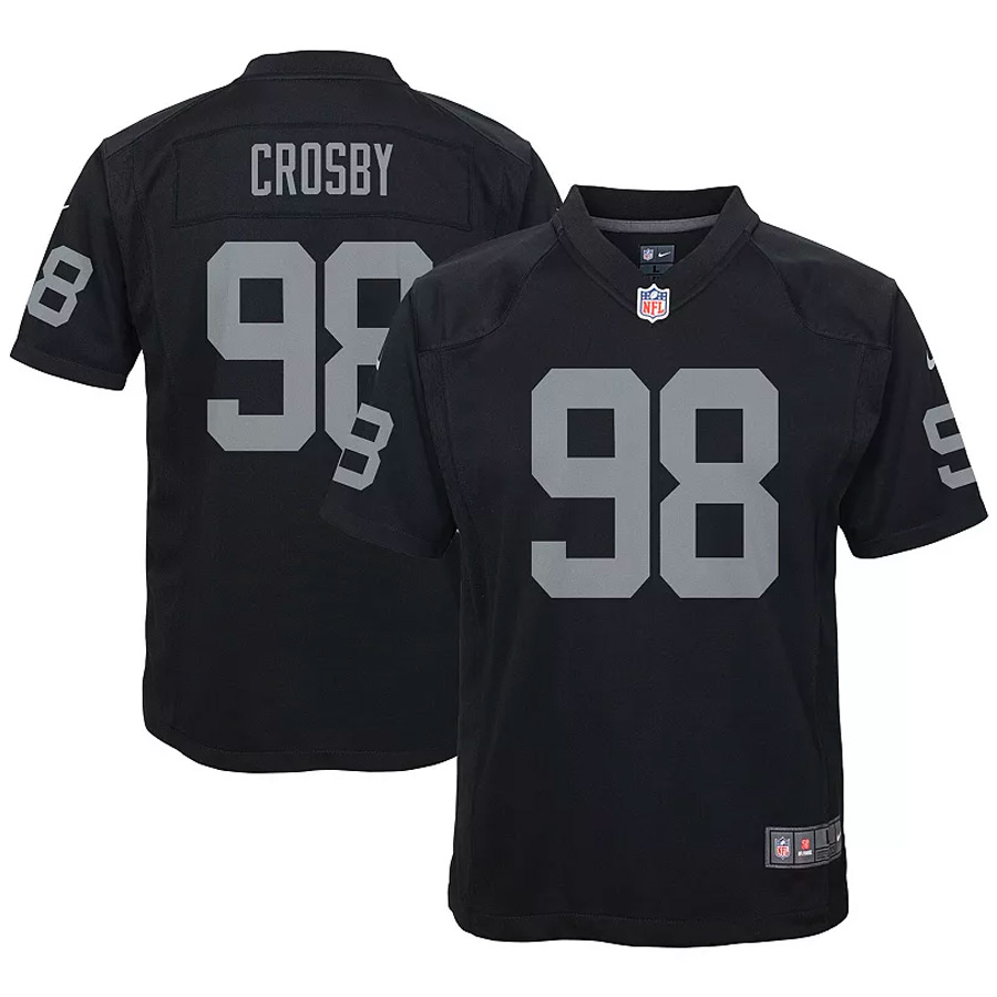 Youth Las Vegas Raiders Maxx Crosby Black Game Jersey