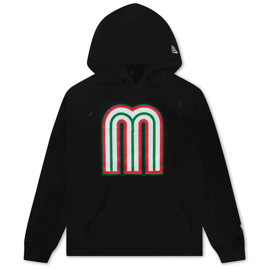 [New Era]★韓国人気★MLB HISTORY SCRIPT HOODIE Mexico Black New Era Hoodie | Pro Image Sports