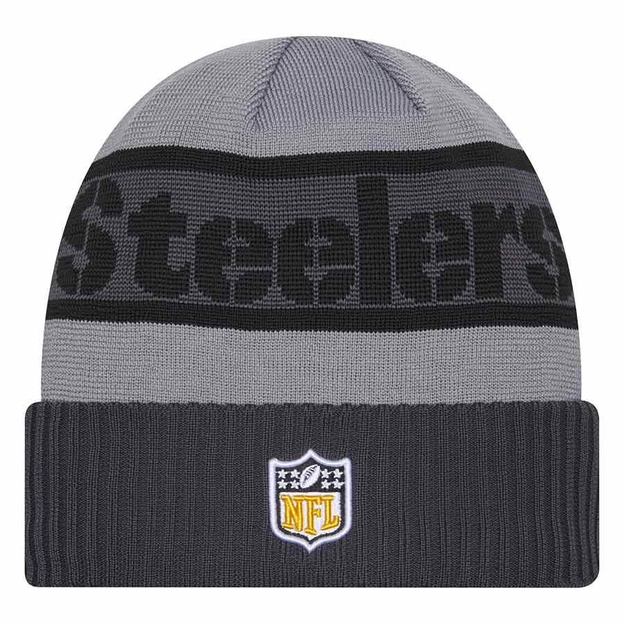 Pittsburgh Steelers 2023 Gray NFL Sideline New Era Tech Knit Beanie