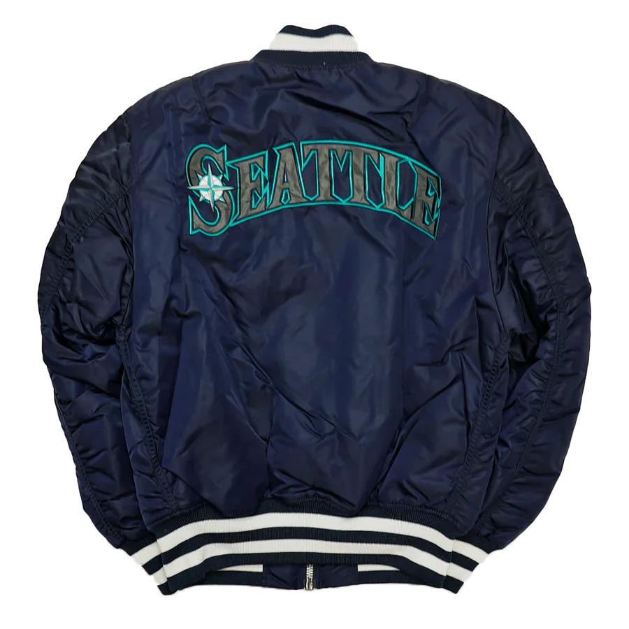 ALPHA×NEW ERA MLB マリナーズ　スタジャン　　　ma-1 Seattle Mariners x Alpha Industries MA-1 New Era Navy