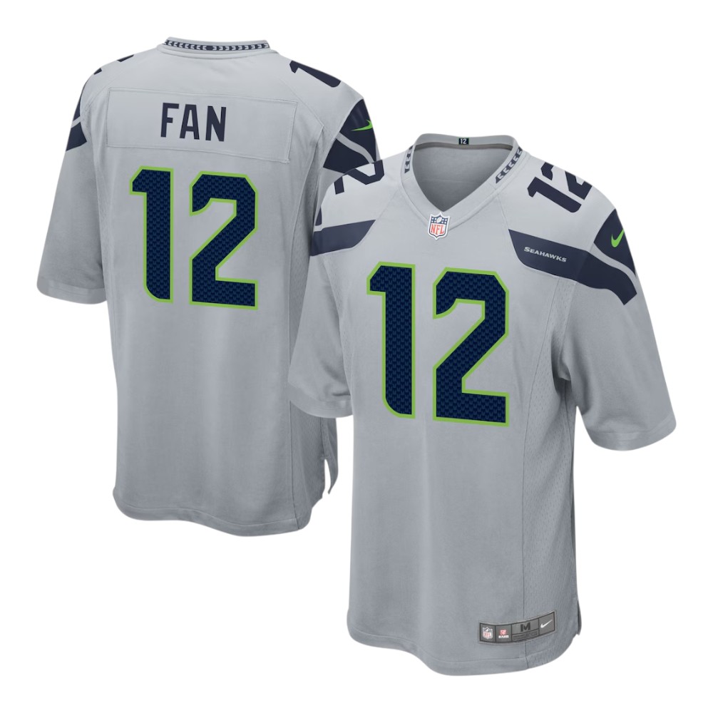 Seattle Seahawks 12th Fan Gray Nike Game Jersey | Pro Image Sports