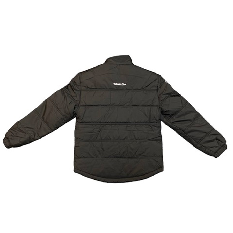 Seattle Seahawks Black NFC Throwback Mitchell & Ness Puffer Jacket