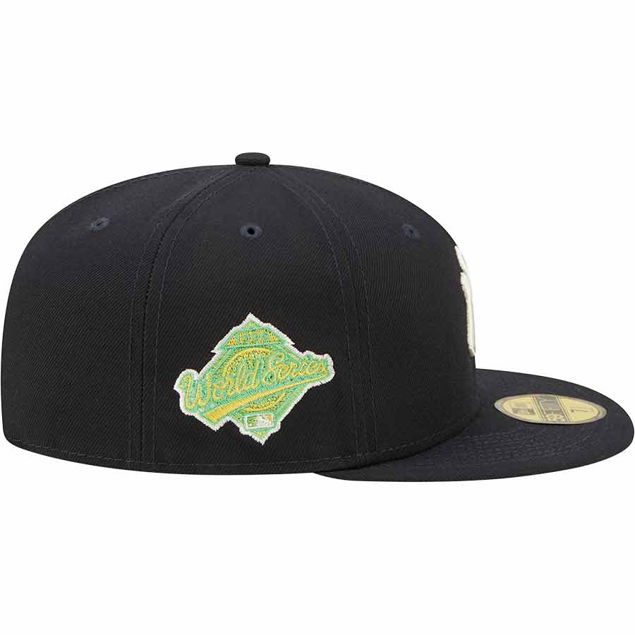 New York Yankees Navy Citrus Pop 1996 World Series Patch Lime Yellow UV 59FIFTY Fitted Hat