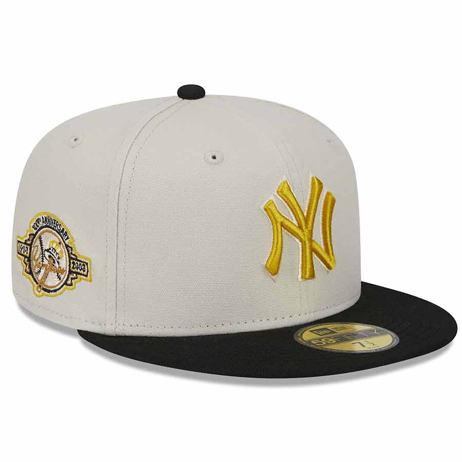 New York Yankees Two Tone Stone 100th Anniversary Patch Gray