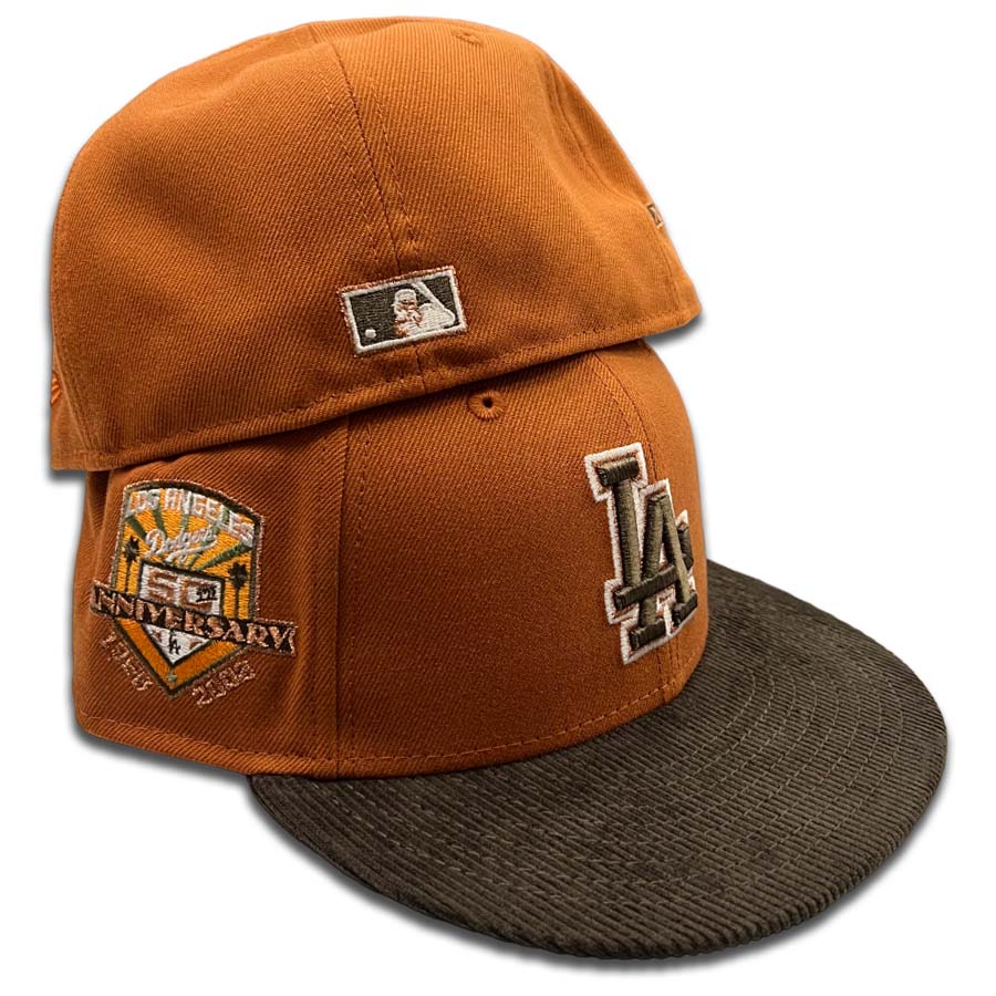 Los Angeles Dodgers Two Tone Cord Thanksgiving Collection Olive UV 59FIFTY Fitted Hat