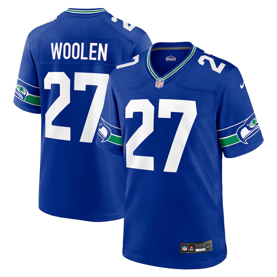 Seattle Seahawks Tariq Woolen Royal Blue Retro Throwback Nike Game