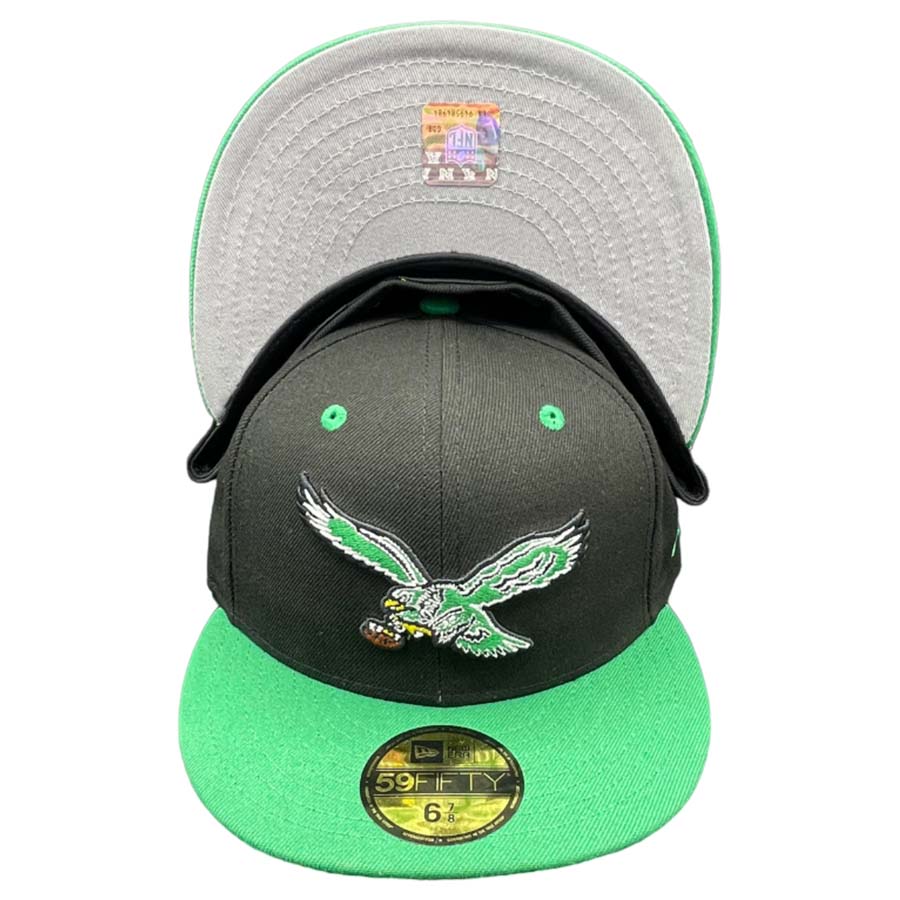 Green Paisley Philadelphia Eagles Dark Green Visor Gray Bottom Est. 19 – Exclusive Fitted Inc