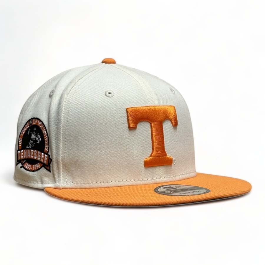 Tennessee Volunteers NCAA Chrome Orange Two Tone 100th Anniversary Patch New Era 9FIFTY Snapback Hat