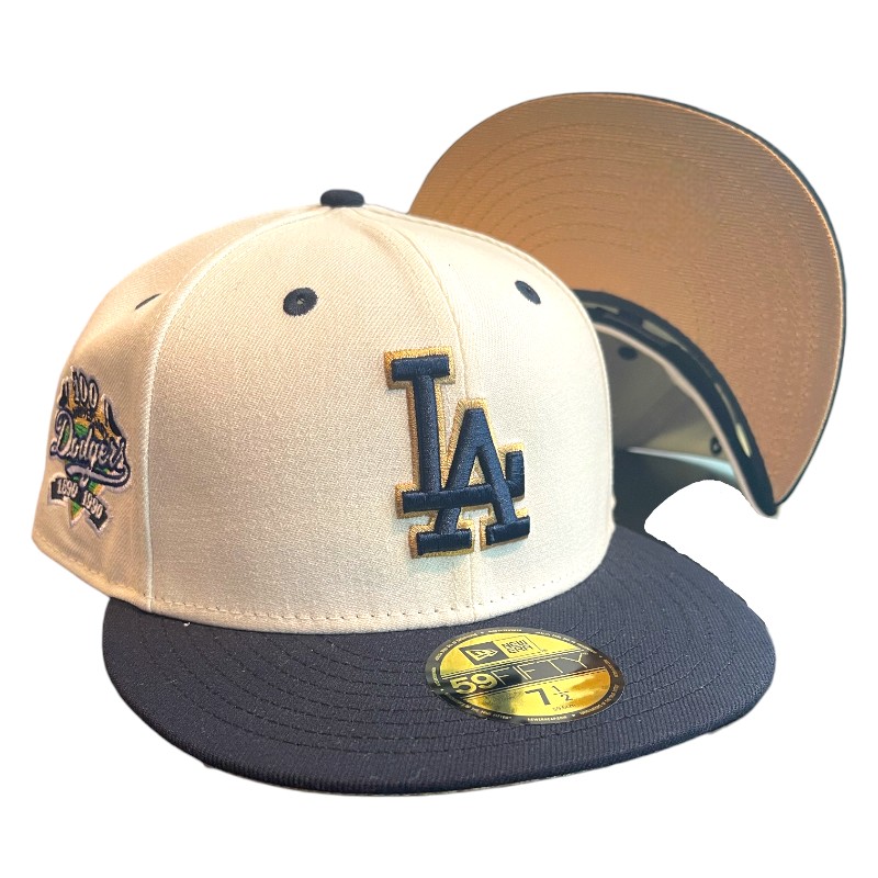 Los Angeles Dodgers Chrome and Navy 100th Anniversary Patch Gold