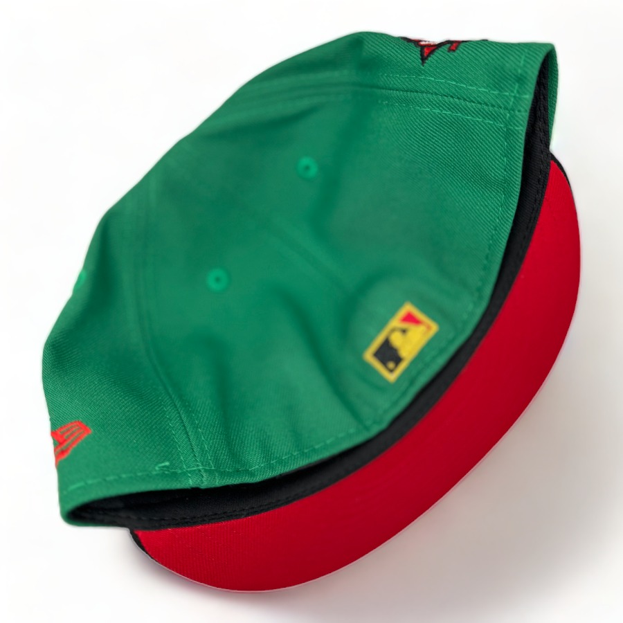 St. Louis Cardinals Green Black Two Tone 125th Anniversary Patch Red UV New Era 59FIFTY Fitted Hat