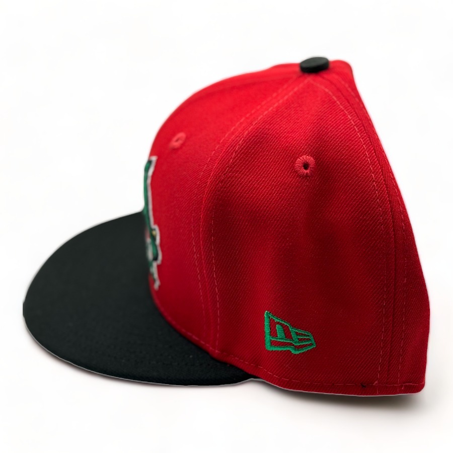 St. Louis Cardinals Red Black Two Tone 2011 World Series Patch Green UV New Era 59FIFTY Fitted Hat