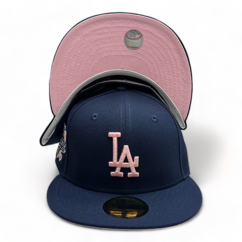 帽子 NEW ERA LA Dodgers - 9FIFTY NAVY/PINK Los Angeles Dodgers Ocean Blue 100th Aniv Patch Pink UV New