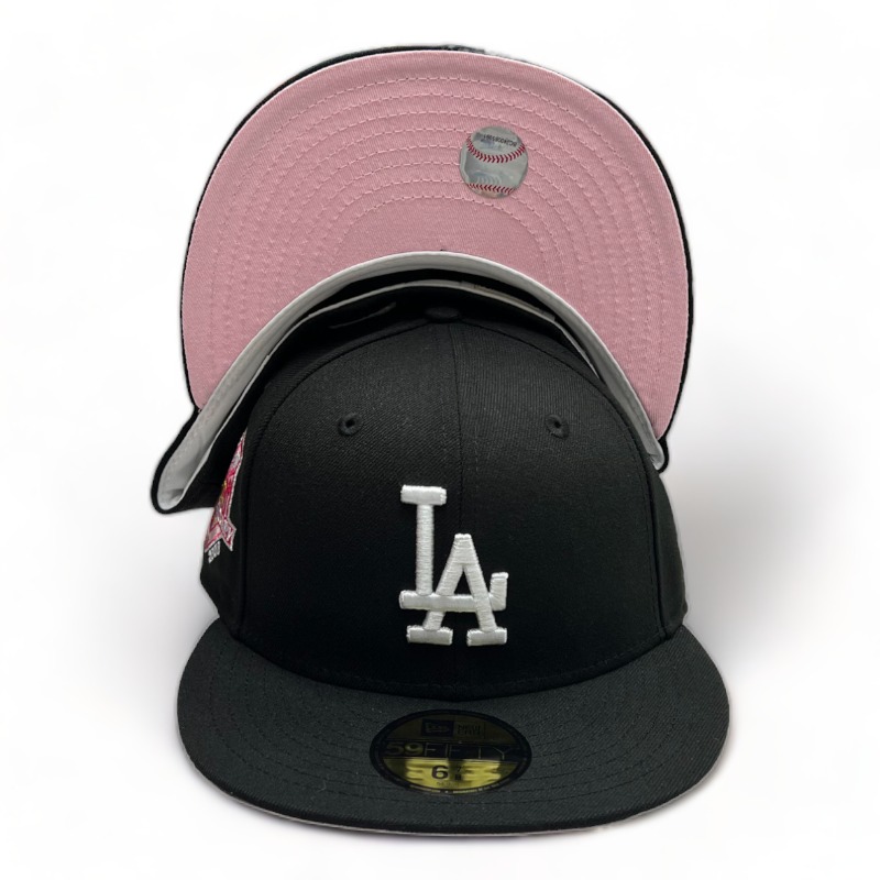Los Angeles Dodgers Black 50th Aniv Patch Pink UV New Era 59FIFTY