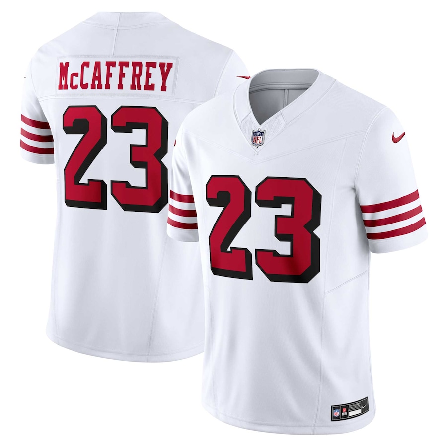 San Francisco 49ers Christian McCaffrey White Alternate Nike Vapor