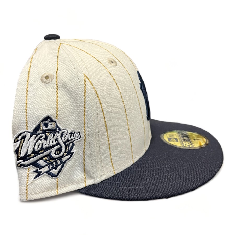 New York Yankees Chrome Gold Pinstripe Pro Image Exclusive Era 59FIFTY Fitted Hat