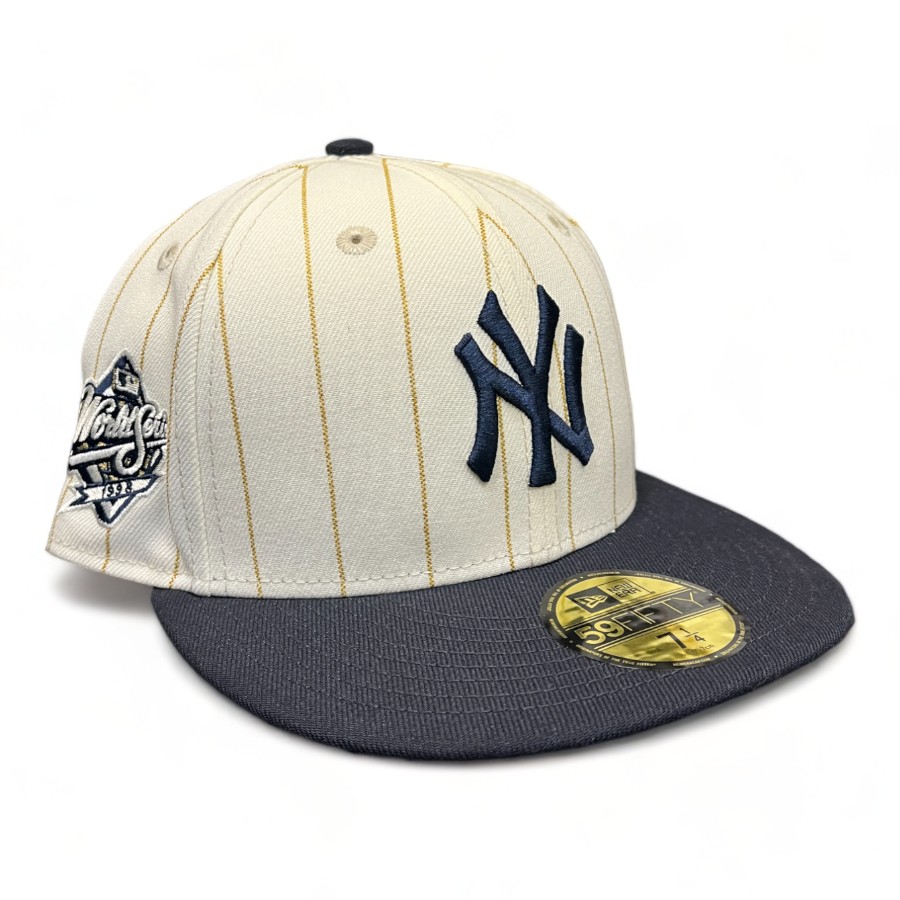 New York Yankees Chrome Gold Pinstripe Pro Image Exclusive Era 59FIFTY Fitted Hat