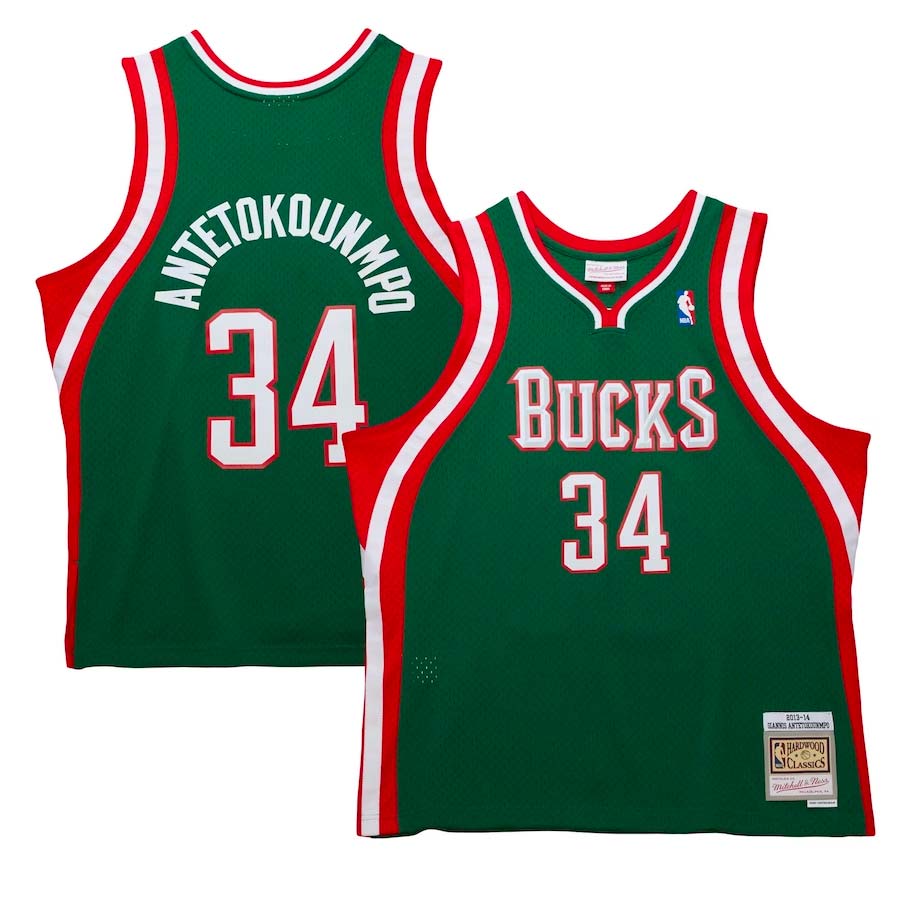 Milwaukee Bucks Giannis Antetokounmpo Mitchell & Ness 2013-14