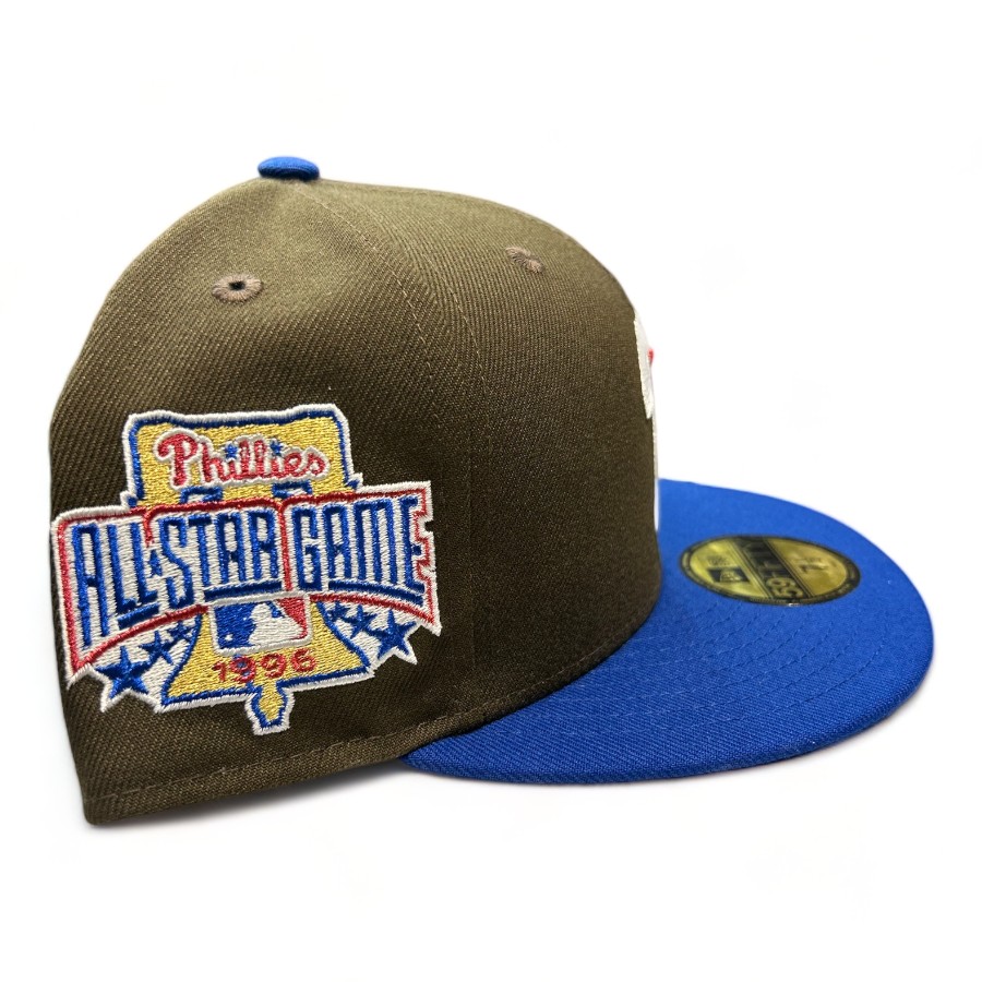 Philadelphia Phillies Brown Blue Two Tone CG Pack 1996 ASG Patch Gray UV New Era 59FIFTY Fitted Hat