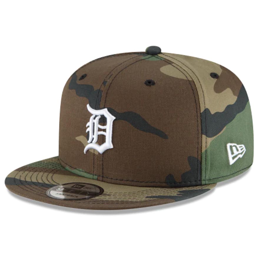 Detroit Tigers Woodland Camo Basic New Era 9FIFTY Snapback Hat