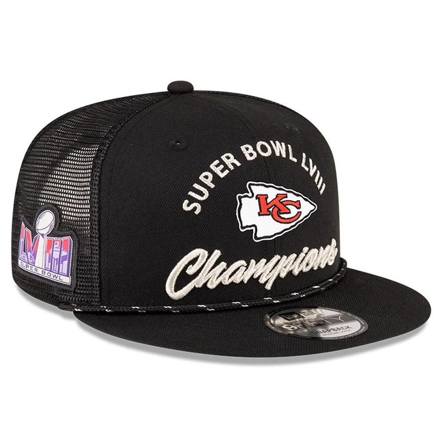 Kansas City Chiefs Black Super Bowl LVIII Champions New Era