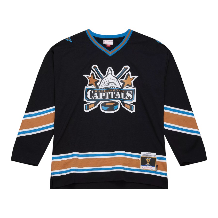 Washington Capitals Alexander Ovechkin Mitchell \u0026 Ness Black 2005-06 NHL  Jersey | Pro Image Sports, image size:900x900