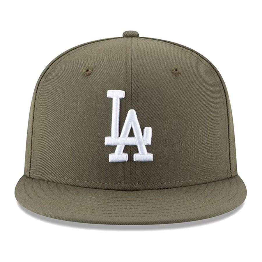 Los Angeles Dodgers Olive Green Basic New Era 59FIFTY Fitted Hat