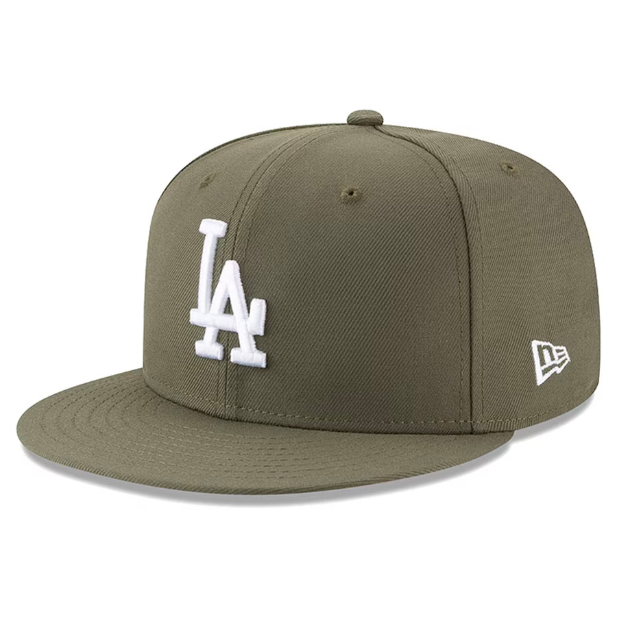 Los Angeles Dodgers Olive Green Basic New Era 59FIFTY Fitted Hat
