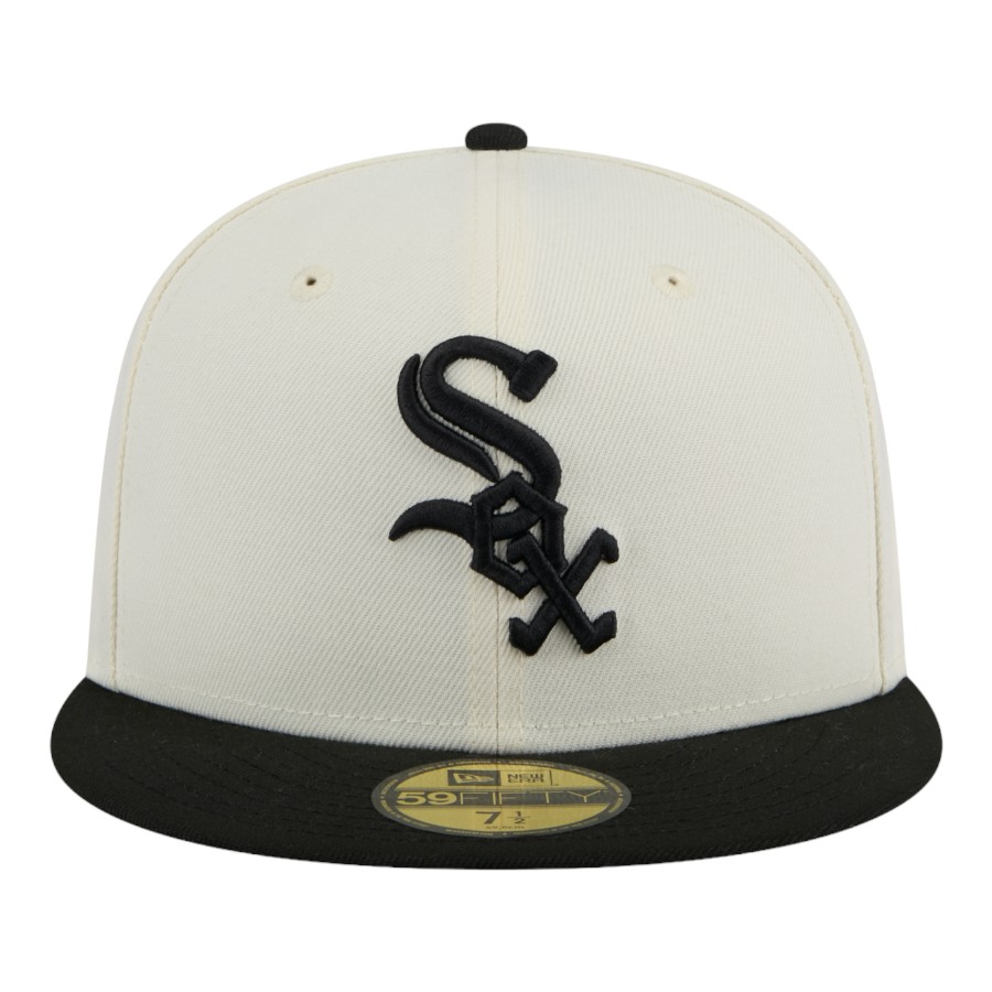 Chicago White Sox Chrome Black Two Tone New Era 59FIFTY Fitted Hat