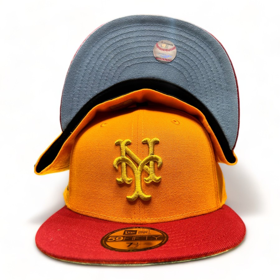 New York Mets Orange Two Tone King X Slim Pack 1969 WS Patch Gray UV Era 59FIFTY Fitted Hat