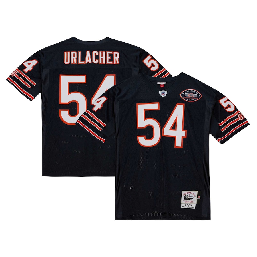 Chicago Bears Brian Urlacher Mitchell & Ness 2003 Navy Authentic